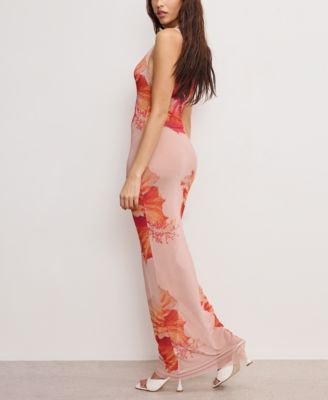 Women's Gauze Mesh Maxi Dress, Regular & Plus Size