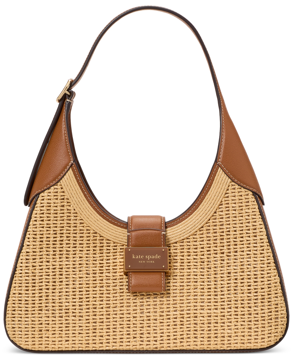 Nouveau Straw shoulder bag - Cavern Clay Multi