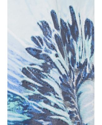 Women's Large Scale Floral Print T-Shirt