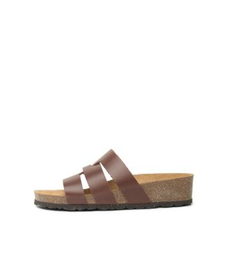 Triple Strap Low Wedge Mule