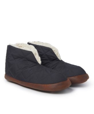 Men's Quilted Nylon Warm Up Bootie House Slipper