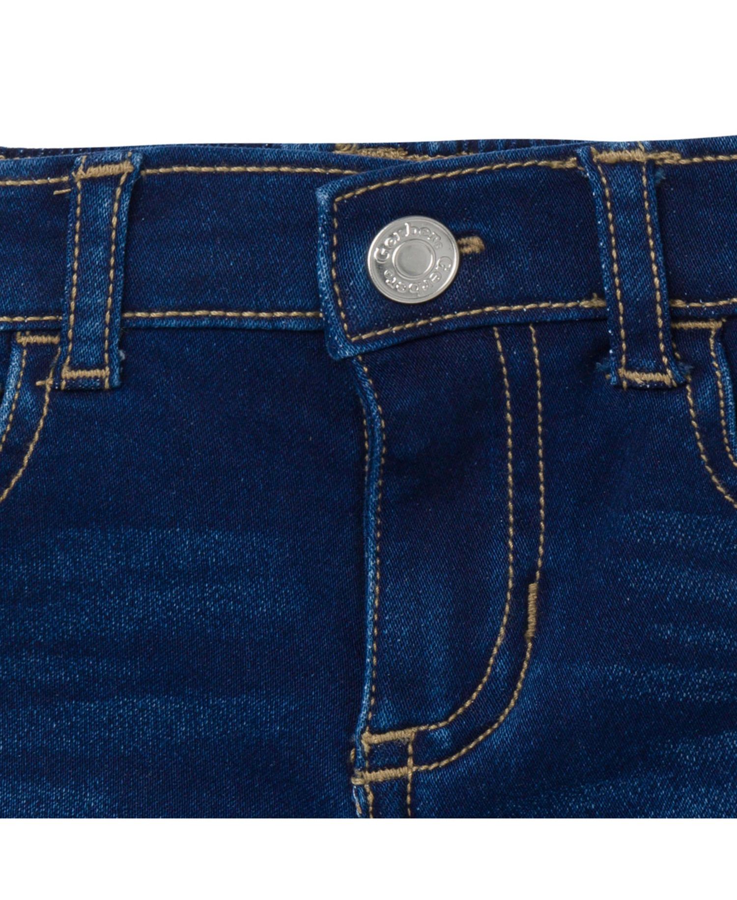 Toddler Gender Neutral Cuffed Denim Shorts, Light Denim Wash