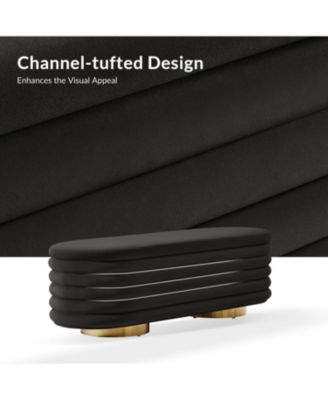 Rupert Bench with Gold-finished Metal Legs