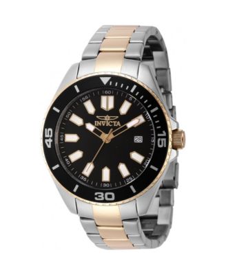 Men's 46319 Pro Diver Quartz 3 Hand Black Dial Watch