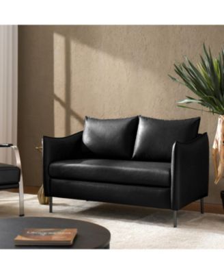 Monroe Modern Industrial-Style PU Leather Sofa with Sturdy Metal Legs And Movable Seat