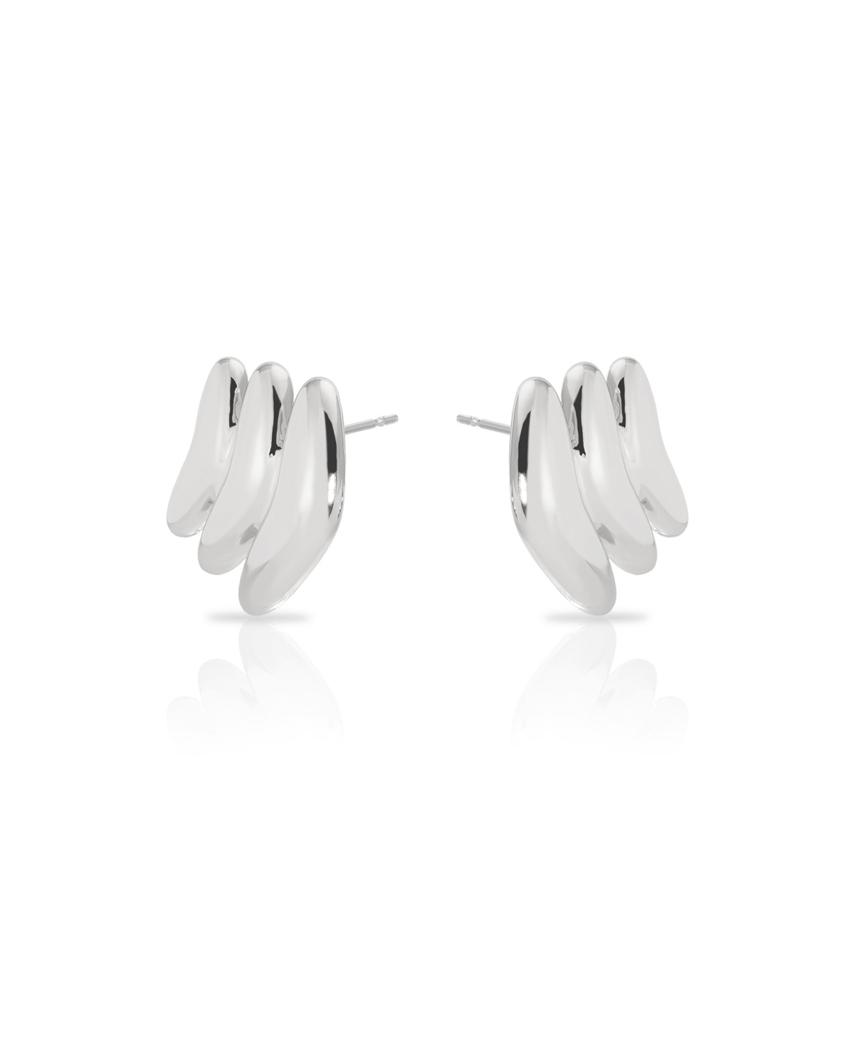 Ettika Metal Moderna Stud Earrings