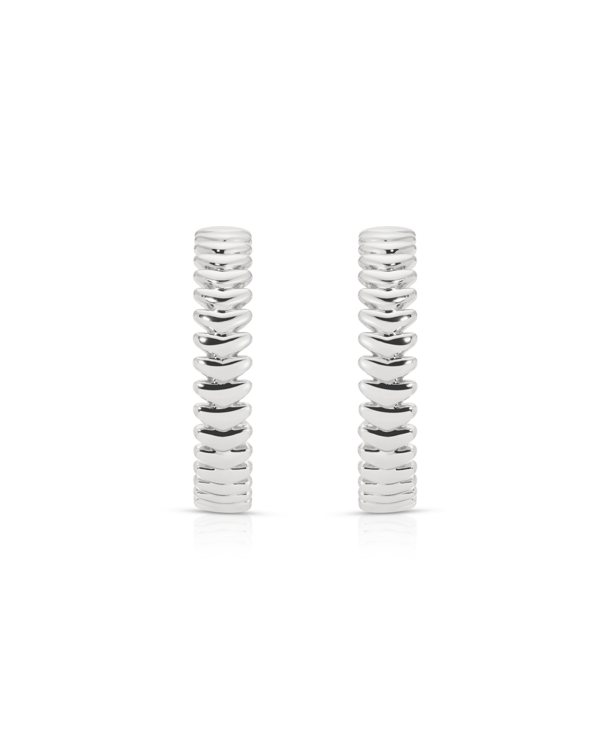 Ettika Metal Moderna Large Half Hoop Earrings