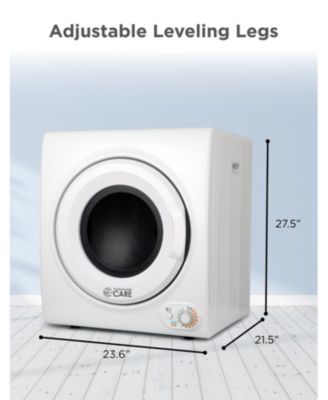 3.5 Cu. Ft. Portable Electric Dryer, Front Load, 120V, 1500W, Holds 13.2 lbs Laundry, Stainless Steel Drum