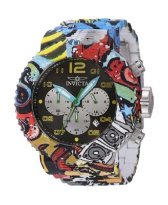 Men's 43233 Pro Diver Quartz Chronograph Black, Yellow Dial Watch