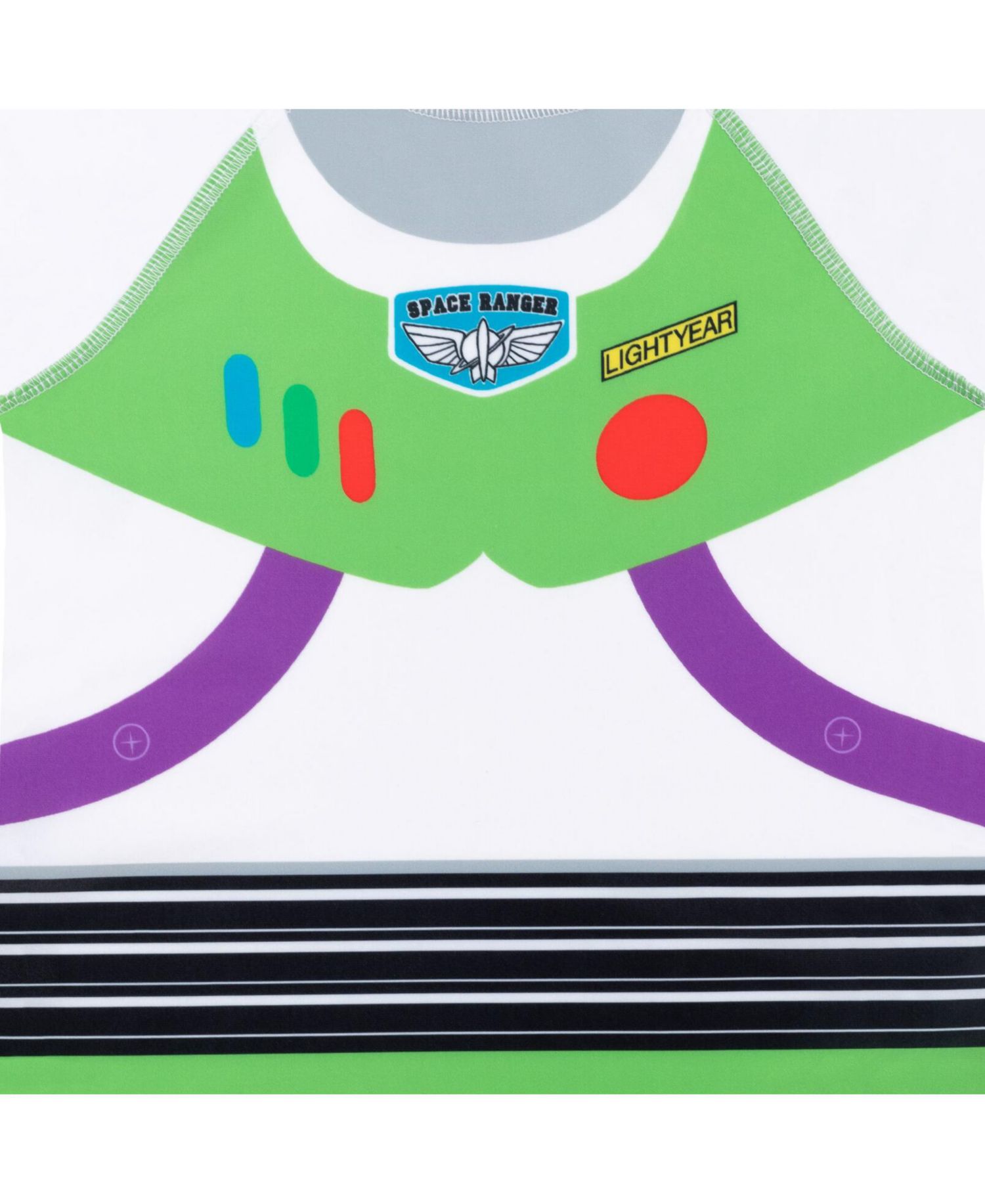 Big Boys Buzz Lightyear Swimwear 2-Piece Rash Guard and Swim Trunks Set
