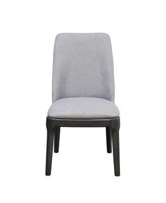 Linen Upholstered Dining Chairs Set of 2 for Dining Room Table or Seating Area