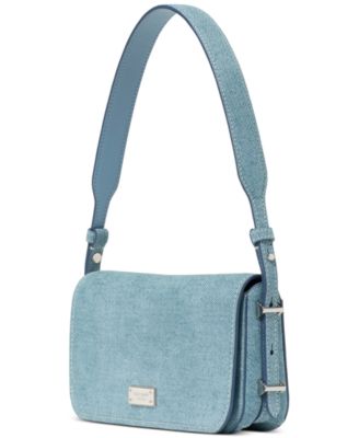 Liv Denim Suede Shoulder Bag