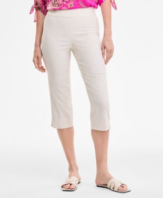 Women's Pull-On Cropped Stretch Capri Pants