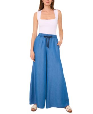 Vince Camuto - Women's Drawstring Pull-On Wide-Leg Pants