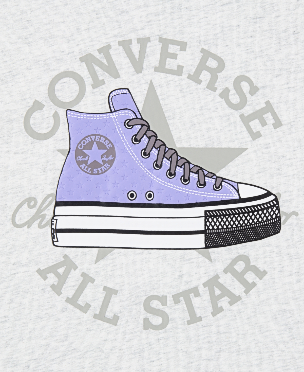 Converse Big Girls Dissected Chuck Patch T-shirt In White
