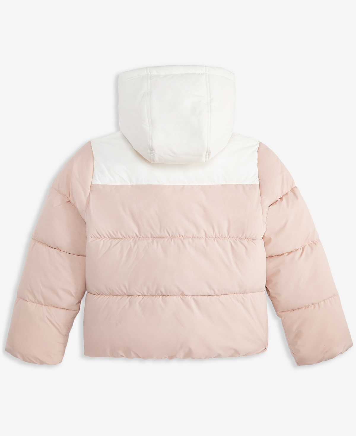 Sam Edelman Big Girls Contrast Yoke Puffer Jacket In Pink