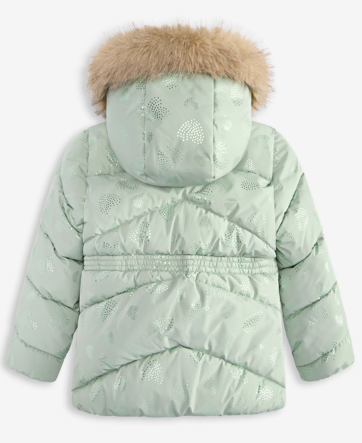 S Rothschild & Co Toddler And Little Girls Foil Quilt Puffer Jacket In Green