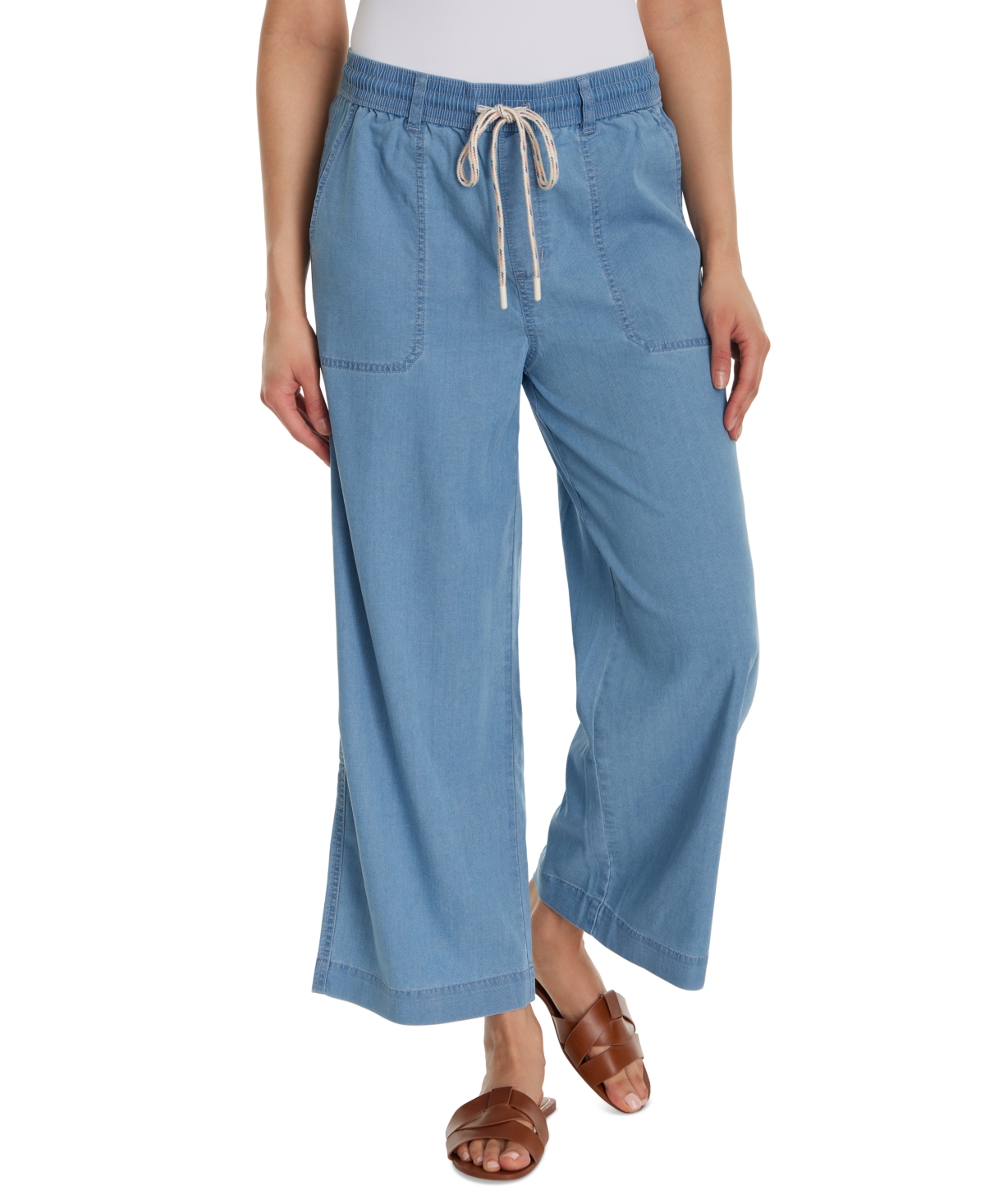 Women's High-Rise Soft-Drape Wide-Leg Pants - Ferrano