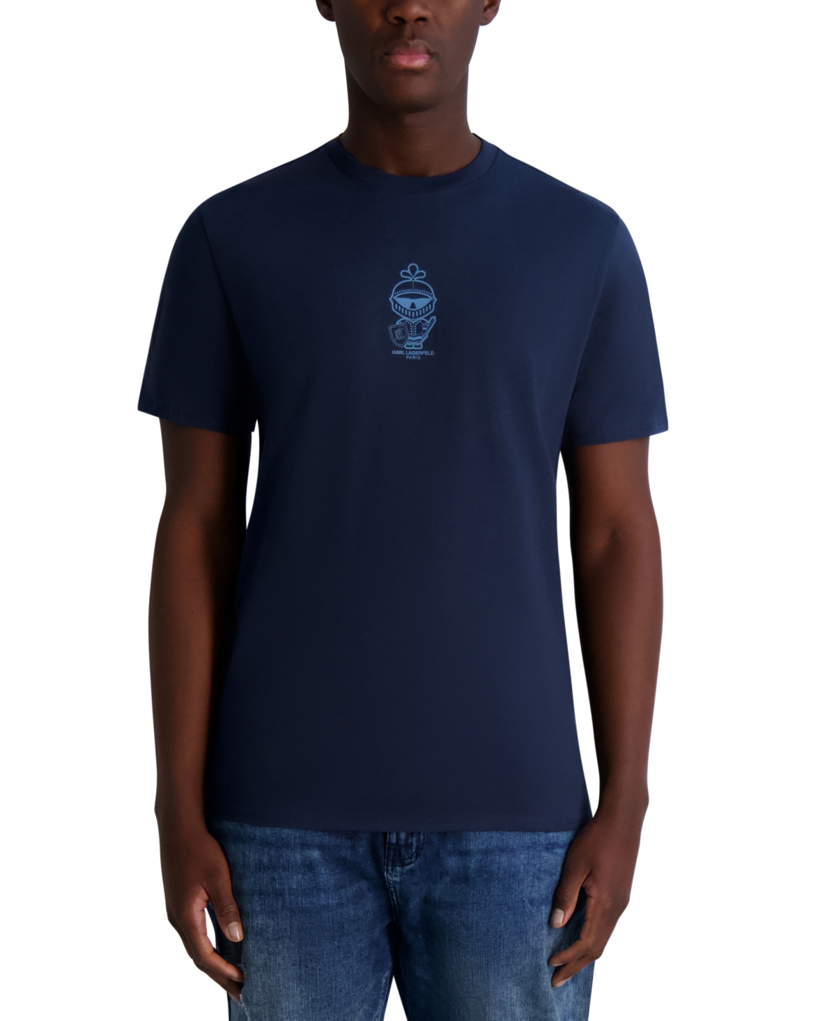 Men's Small Armor Logo Graphic T-Shirt - Navy blazer