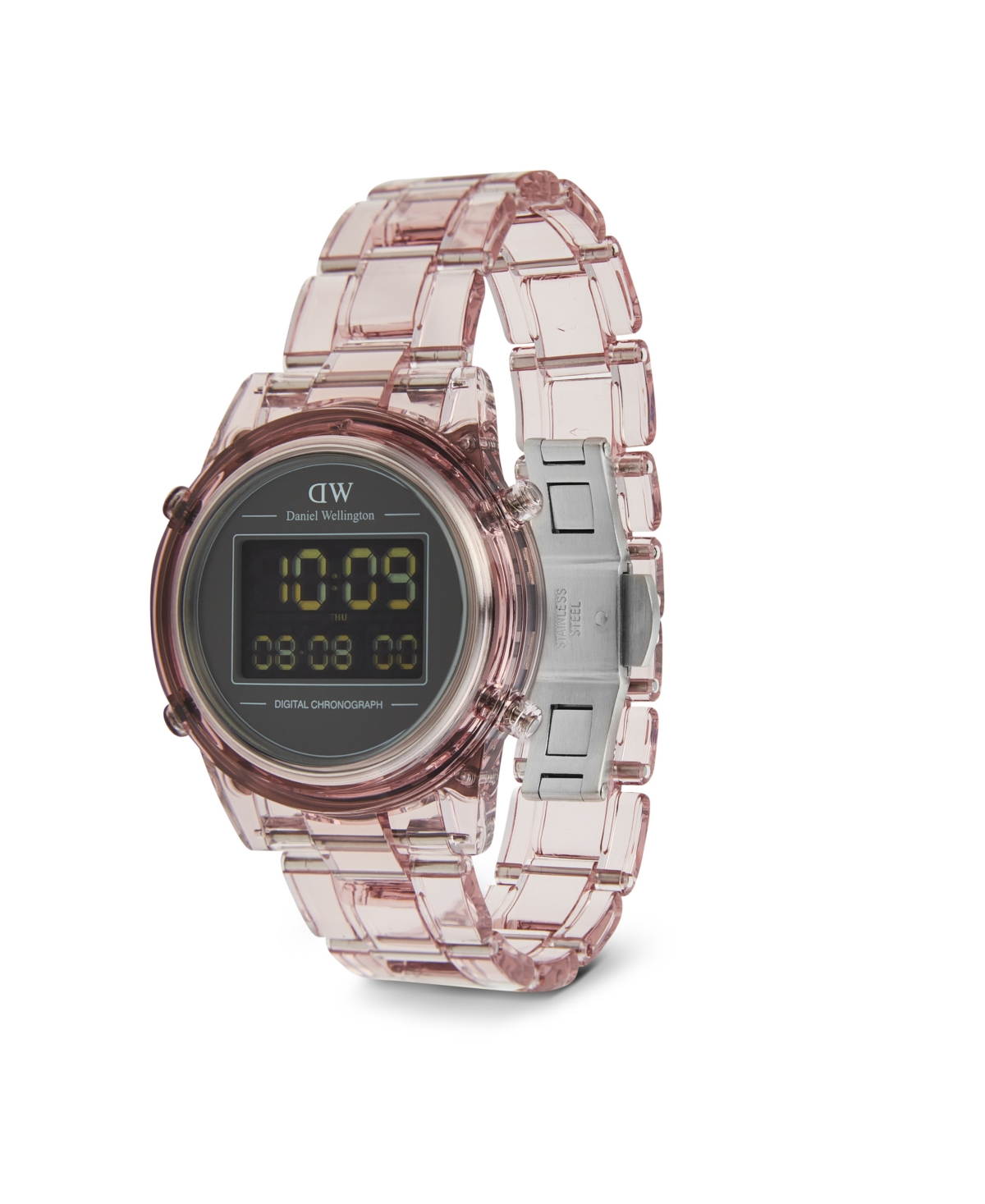 Daniel Wellington Women's Chronograph Pink Plastic Watch, 36mm
