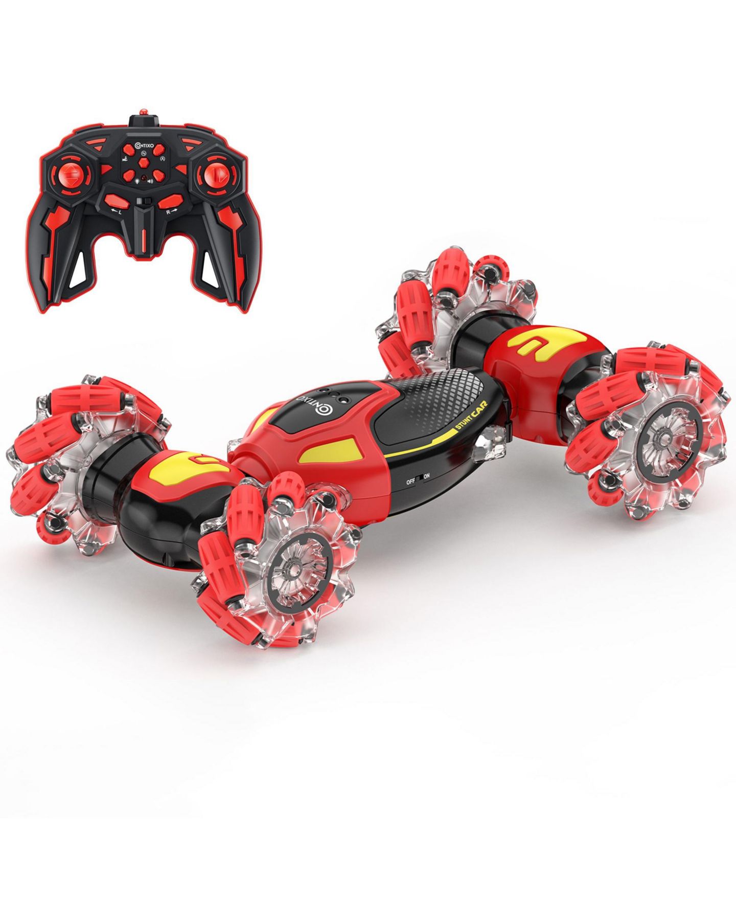 Детская игрушка Contixo SC10 Cobra 4WD LED Lights RC Stunt Car, Ages 8+, цвет: Красный — фото 6