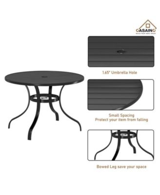Round 39.76'' Outdoor Restaurant Steel Table