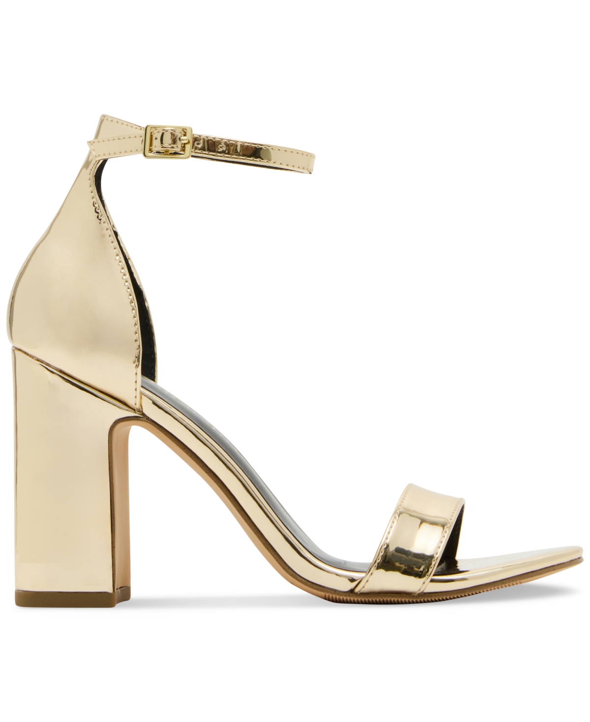 Madden Girl Sasha Two-piece Block-heel Dress Sandals In Gold