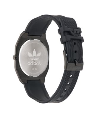 Unisex Analog Black Silicone Watch, 39mm