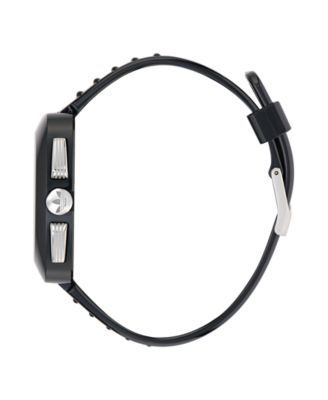 Unisex Chronograph Black Polyurethane Watch, 39mm