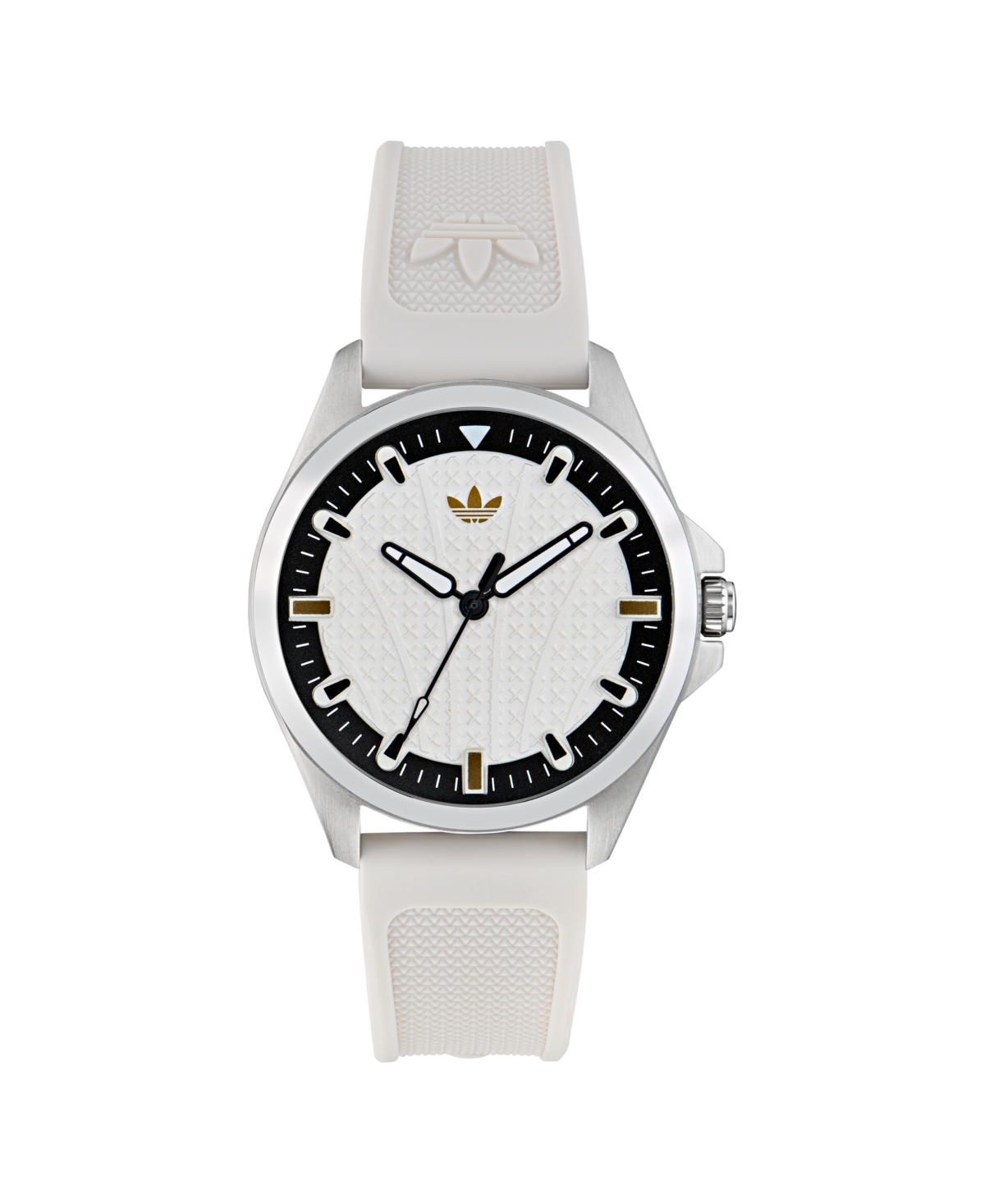 Adidas Originals Unisex Analog White Silicone Watch, 40mm