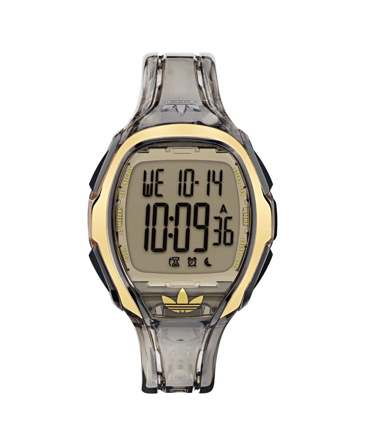 Adidas Originals Unisex Analog Black Resin Watch, 45mm