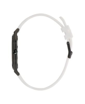 Unisex Analog White Silicone Watch, 39mm