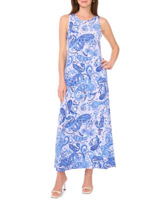Vince Camuto - Women's Bandana-Print Keyhole Maxi Dress