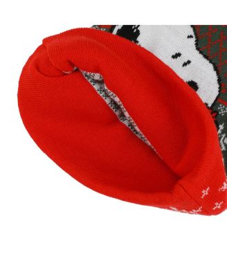 Men's Snoopy With Present Red & Green Santa Hat
