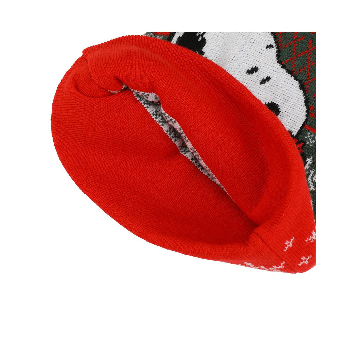 Мужской головной убор Peanuts Snoopy With Present Red and Green Santa Hat, цвет: Красный — фото 2