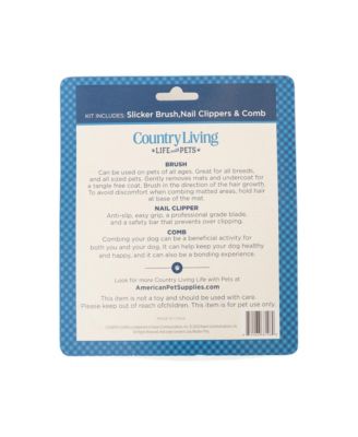 All-in-One 3-Piece Dog Grooming Kit for a Healthy and Well-Groomed Pet