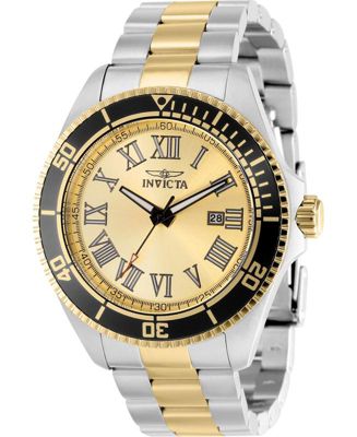 Men's 15000 Pro Diver Quartz 3 Hand Champagne Dial Watch