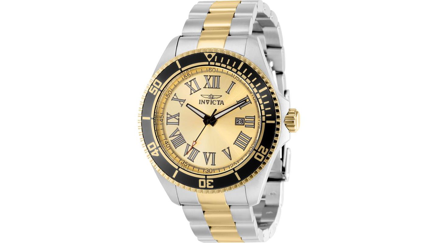 Мужские часы Invicta 15000 Pro Diver Quartz 3 Hand Champagne Dial, цвет: Золотой — фото 1