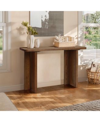 46-Inch Wide Wood Walnut Finish Console Table