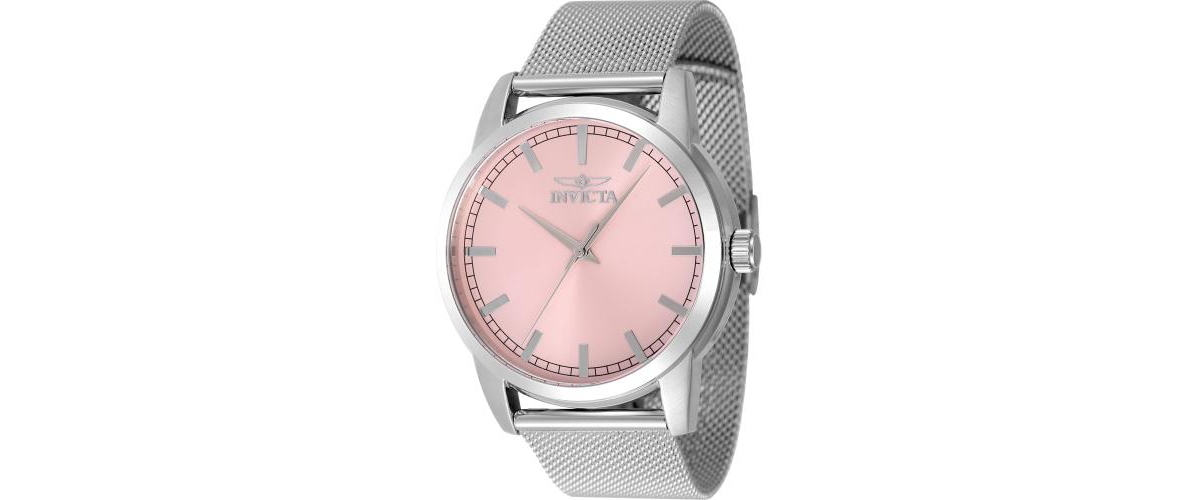 Men's 48510 Celestial Quartz 3 Hand Pink Dial Watch - Bright Pink