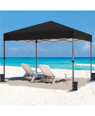 10x10FT Pop-up Canopy with One-Push-To-Lock Setup Mechanism, Beige