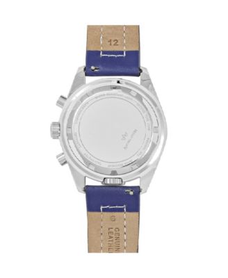 Women's Jordan Chronograph Multifunctional Cobra Blue Leather Strap Watch, 40mm