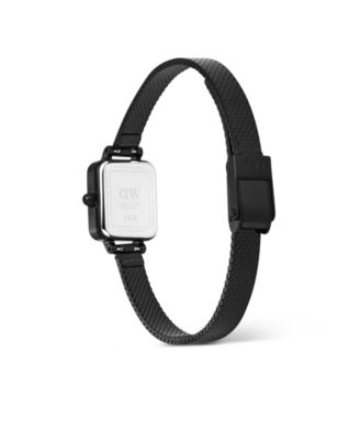 Women's Analog Black Stainless-Steel Watch, 16mm