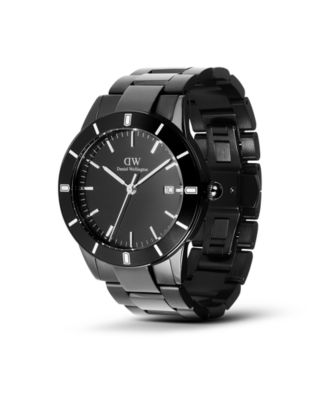 Men's Analog Black Stainless-Steel Watch, 40mm