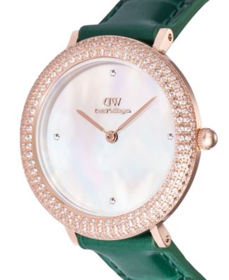 Women's Analog Green Leather Watch, 32mm