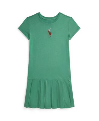 Big Girls Big Pony Pleated Jersey Dress