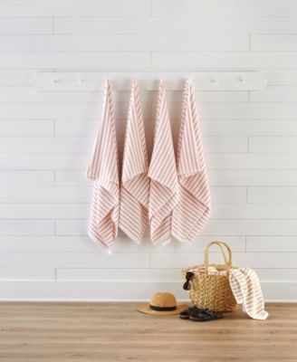 Cabana Stripe Cotton Beach Towels Set,  30" x 70"