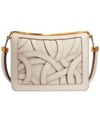 Jericho Woven Leather Floral Shoulder Bag