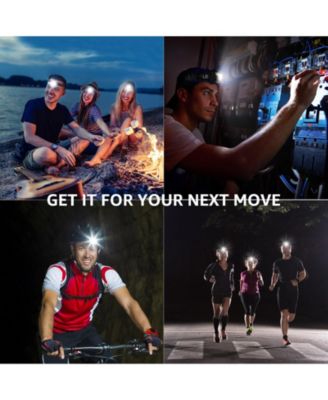 LED Headlamp Rechargeable 2 Packs,5 Modes for Camping Hiking Gear Essentials,Waterproof Headlight Flashlight with Red Light, USB Cable Included