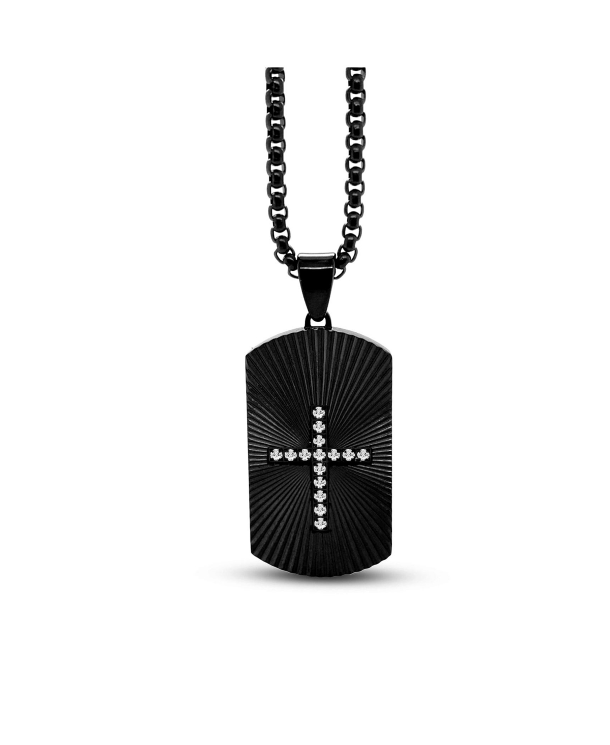 Raylur Cross Necklace in Noir - Black